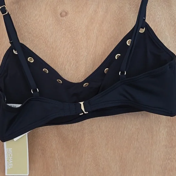 Michael Kors Navy Bikini with Gold Details - Picture 3 of 9